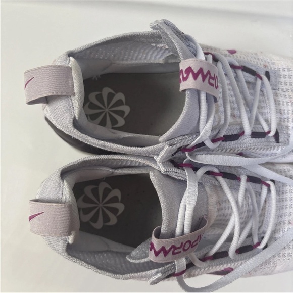 Nike Air VaporMax FK -White Football Grey Hot Fuchsia Dark Raisin - 5.5Y /W 7 - Picture 9 of 10